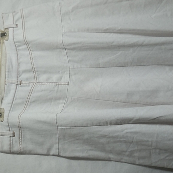 White Jean Maxi Skirt Sz.18W Great Condition Factory Distressed Hem (X-61 CRATE - Picture 5 of 10